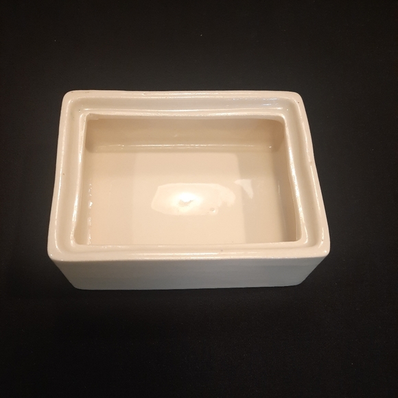 Vintage Cigarette Trinket Lidded Box with Feather Design - Picture 3 of 7